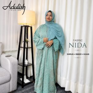 Floral Mint Dubai Abaya