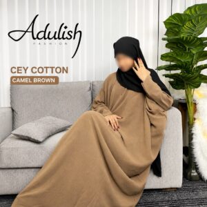 Camel Brown Cotton Abaya