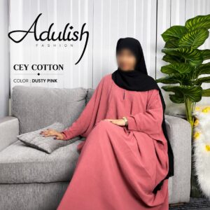 Dusty Pink Cotton Abaya