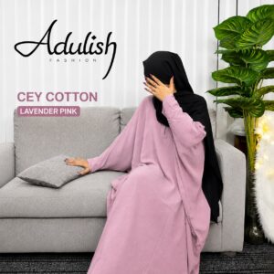 Lavender Pink Cotton Abaya