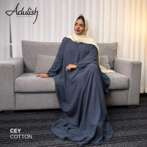 Deep Ash Cotton Abaya