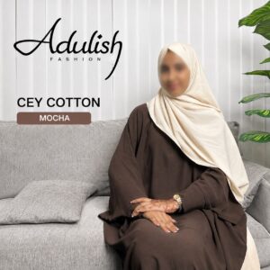 Mocha Cey Cotton Abaya